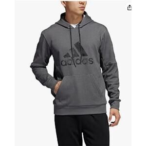 Adidas Men's Standard Game and Go Pullover Hoodie Grey Medium